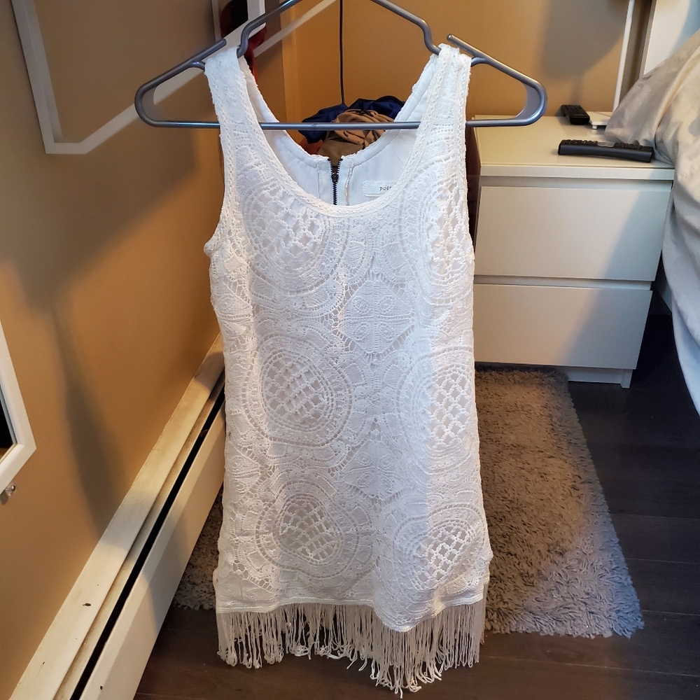 Crochet Detail w/Fringe Dress